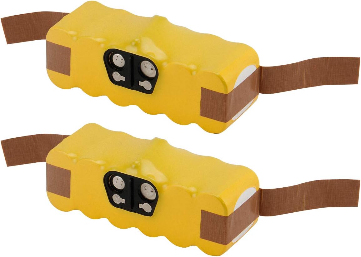 Joiry Replacement Battery for 14.4V iRobot Roomba R3 500 600 700 800 Series 2pcs Roomba Vacuum Cleaner 3.8A Ni-MH Batteries