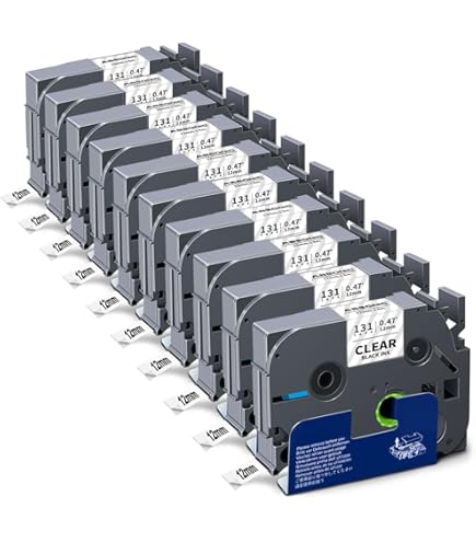 Amazon.com: Absonic 10-Pack Tze Tz Label Tape Clear Compatible for