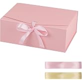 STOBOCTER Gift Box,8x8x4 Gift Boxes with Lids for Presents,Pink Magnetic Gift Box for Wrapping,Birthday, Wedding, Bridesmaid Proposal, Christmas,Includes Ribbon,Card