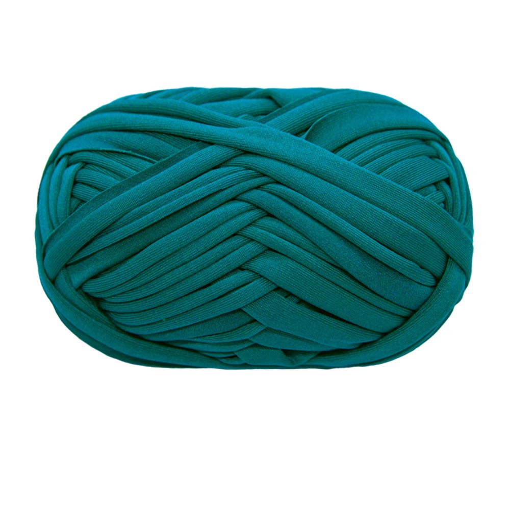 T-Shirt Yarn Knitting Yarn Fabric Crochet Cloth for Summer Hand DIY Bag Blanket Cushion Crocheting Projects 100g (#21 Blue)