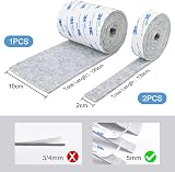 Vicloon Furniture Pad 3-Piece Self-Adhesive Felt Strip Roll Set 120x10cm view 7
