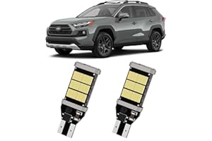 XFLHEHD 2PCS RAV4 Reverse Light Bulbs Fits for 2006-2023 Toyota RAV4, 6500K White Super Bright Backup Reverse Lights, 2835 45-SMD Chipsets Error Free, Upgraded Backup Reverse Bulb Replacement