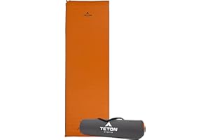 TETON SPORTS Teton Self Inflating Sleeping Pad, Inflatable Camping Sleeping Pads, Compact Mat for Camping, Backpacking, and Hiking.