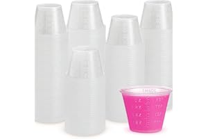 Medicine Cups Plastic Disposable - (200 Count) - [1oz | 30ml | 30cc] - Non Sterile Bulk Pack, Medicine Measuring Cup for Liqu