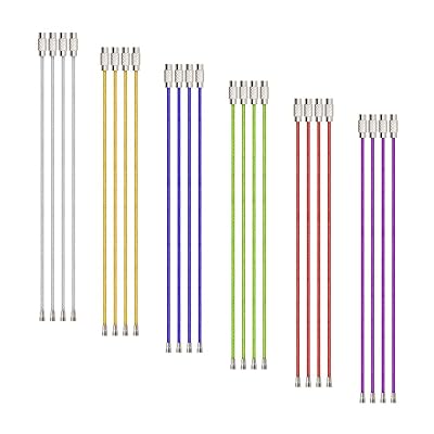 24 pcs Colored Coated Stainless Steel Wire Keychains 1.5mmX 6 Inches key ring key rings key tags metal ring luggage tags metal key ring heavy duty key