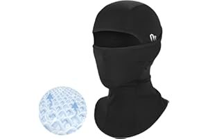DAFIFO Summer Balaclava Men Women Cooling Ice Silk Face Mask Sun UV Protection Balaclava Hood for Cycling Motorcycling Black