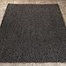 Sweet Home Stores Cozy Shag Collection Charcoal Grey Solid Shag Rug (5'0