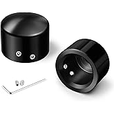 Benlari CNC Front Axle Nut Covers fit for Harley, Black Axle Nut Caps Compatible with Harley Davidson Touring Sportster Trike