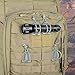 BOOSTEADY Pack of 10 Tactical Gear Clip Molle Web Dominators for Outdoor Hydration Tube Backpack Straps Management with Zippered Pouch