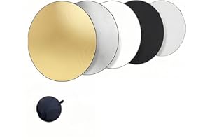 Loopunk 5-in-1 Photography Reflector, Multi-Disc Collapsible Light Reflector with Bag - Super Portable for Studio/Macro Photo