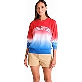 vineyard vines Women's Americana Dip Dye Vineyard Terry Crewneck