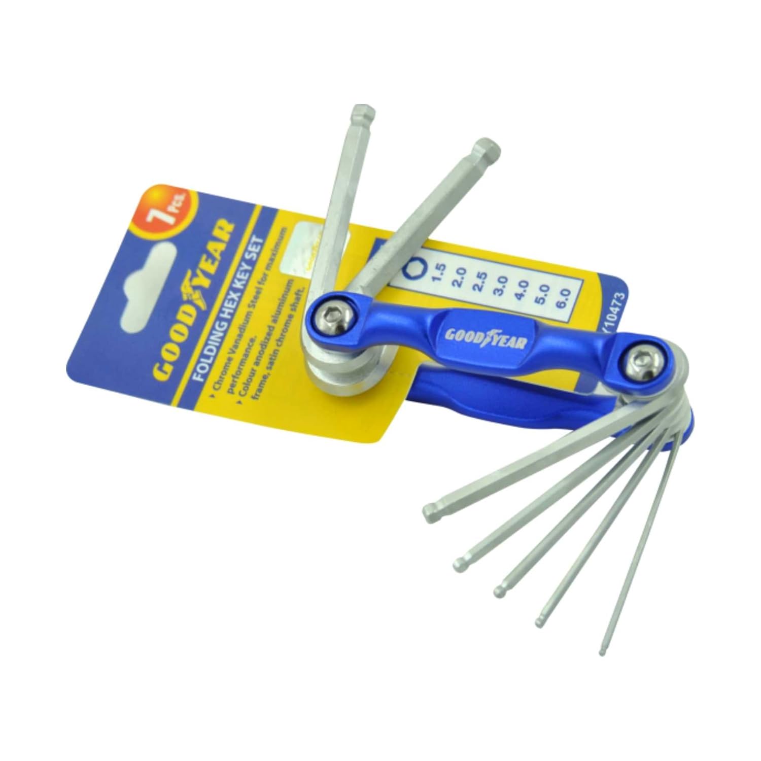 GOODYEAR Metal Folding Hex Key Set (Standard) Amazon.in Home Improvement