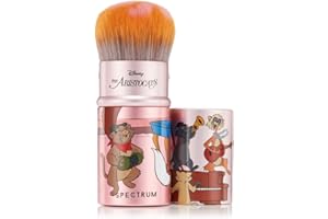 Spectrum Collections Aristocats Kabuki Make Up Brush, Spectrum Single Retractable Kabuki Brush for Foundation, Blusher and Po