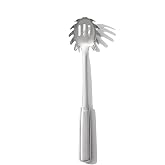 OXO Steel Spaghetti Server | Stainless Steel Teeth Portion Pasta, Sleek, Non-Slip Handle, Ideal for Spaghetti &amp; Linguine, Dishwasher Safe