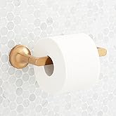 Signature Hardware 466403 Lentz Wall Mounted Pivoting Toilet Paper Holder - Brushed Gold