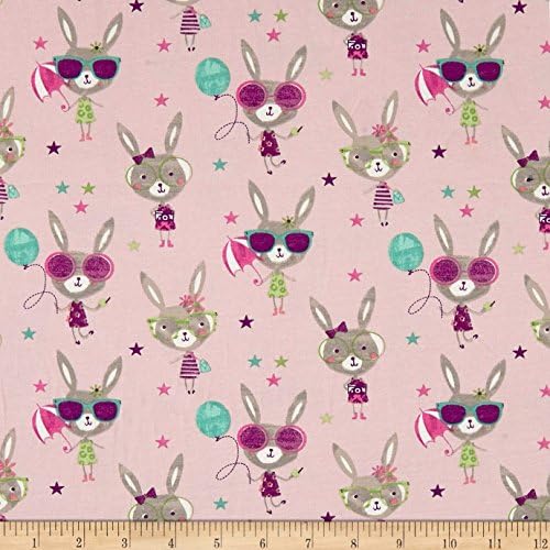 Stof France Stretch Jersey Knit Luce Rose Fabric By The Yard