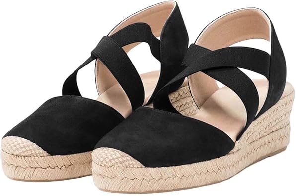 fabric wedge sandals