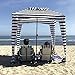 EasyGO Cabana 6' X 6' Beach & Sports Cabana Stays Cool & Comfortable - Easy Assembly - Large Shade Area-Elegant & Classy,Black,EGP-CBN-001-