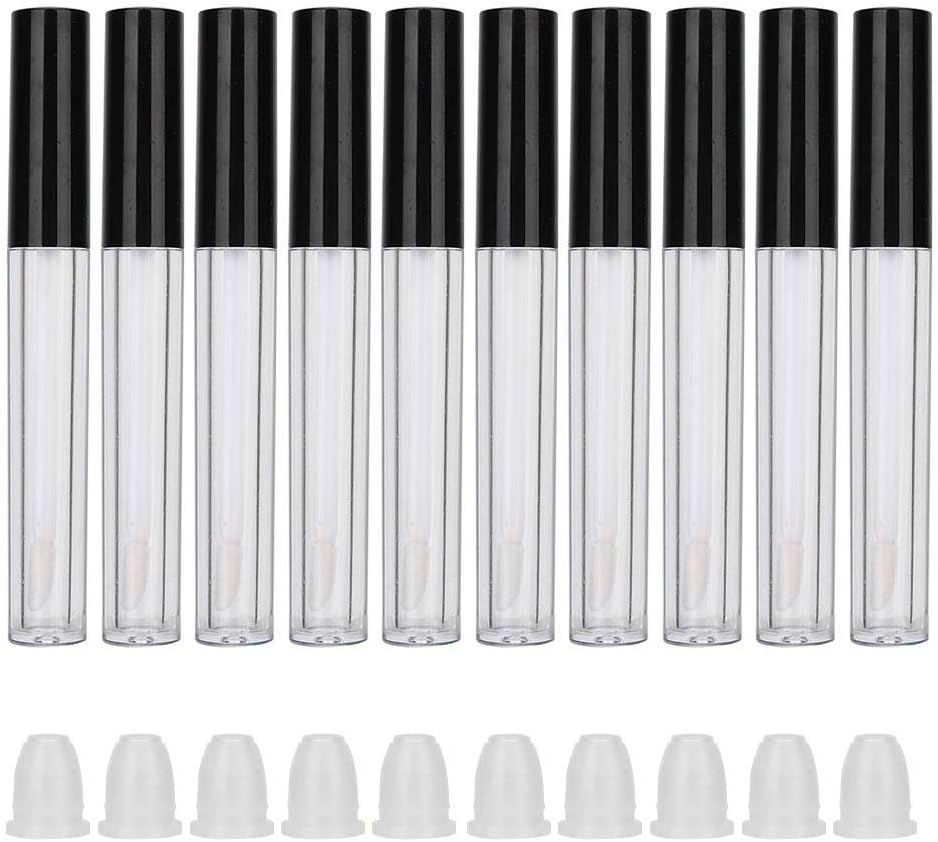 10 Pcs Refillable Lip Gloss Bottle, Diy Empty Lip Balm Tube, Lip Oil Container, Makeup Tool Accessory for Store Lip Glaze, Lip Gloss, Lip Oil, Lip Dye Fluid and Other Liquids (2.5m)(01)