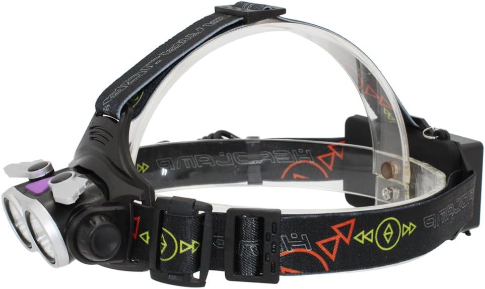 Whaitfire Rechargeable Headlamp, Super Bright T6 LED Head Torch, 1800 Lumens Waterproof Headlight with 4 Brightness Modes for Reading Outdoor Running Camping Fishing Walking