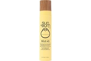 Sun Bum Original SPF 45 Sunscreen Mist - Broad Spectrum Moisturizing Facial Sunscreen Spray with Vitamin E - Hawaii 104 Act Compliant (Made without Octinoxate & Oxybenzone) - Travel Size - 3.4 oz
