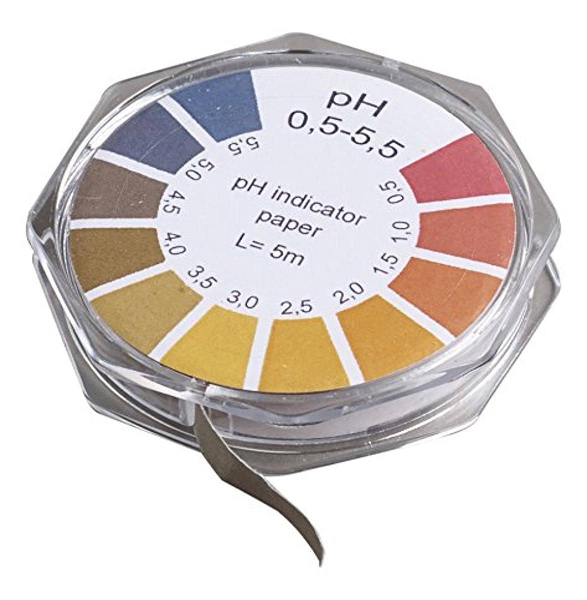 Camlab 1171262 Universal Indicator Paper, pH 0.5-5.0, 7 mm x 5 m
