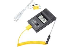 Leopacat Tm 902c Thermocouples Thermometer, High Accuracy LCD Digital Thermometer Sensor with Temperature Probe,Portable Easy