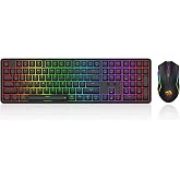 Redragon S163 Combo, K689 PRO Gasket Gaming Keyboard + M693 8000 DPI Mouse | 4 Extra Hotkeys, Creamy Cushioned Feel, 0-Delay Tri-Mode Both Devices, 7-Button Mouse, Shared Dongle, 5 On-Board CPI Mice