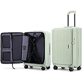ROAMING Grace Expandable Carry On Luggage Airline Approved, 20 Inch Hardside Carry On Suitcase with Wheels, Travel Harshell Spinner Small Luggage with Tsa Lock, Jade cyan, 20-Inch Carry-On