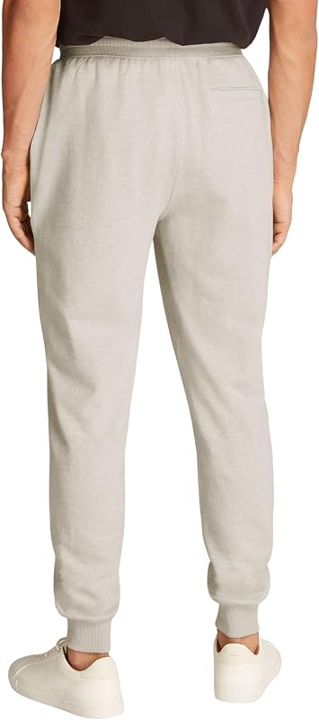 Uomo Pantaloni da Jogging Essential Terry Sweatpant in Cotone, Beige (Heathered Oatmilk), XL