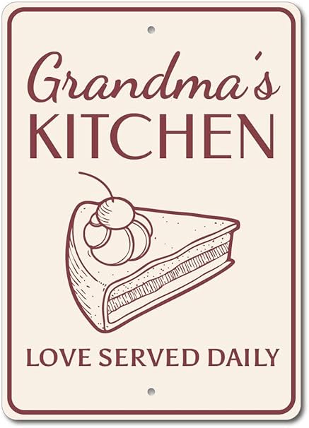 Domwtyrper - letrero de cocina para abuela, letrero para hornear