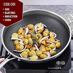 LOLYKITCH 8 Inch Tri-ply Hybrid Stainless Steel