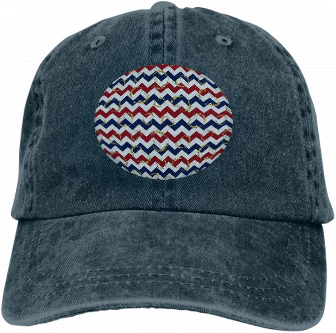 Men Women Classic Denim Adjustable Baseball Cap Navy Blue
