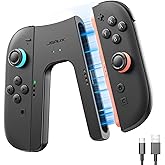 JSAUX Switch 2 Charging Grip for Nintendo Switch 2, Magnetic Grip Controller Compatible with Switch 2 Joycons, Play While Cha