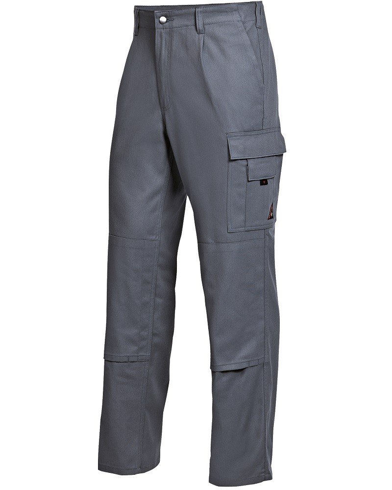 BP 1486-060-53/37/38, Work trousers, with elasticated back 300,00 g/m², Pure cotton, Color dark grey, Size 37/38