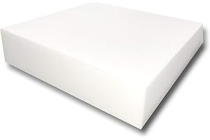 FoamTouch Upholstery Foam Cushion High Density 3" Height x 18" Width x 18" Length Made in USA