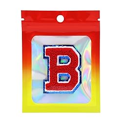 Iron on Letter B Chenille Patches for Backpacks, 2