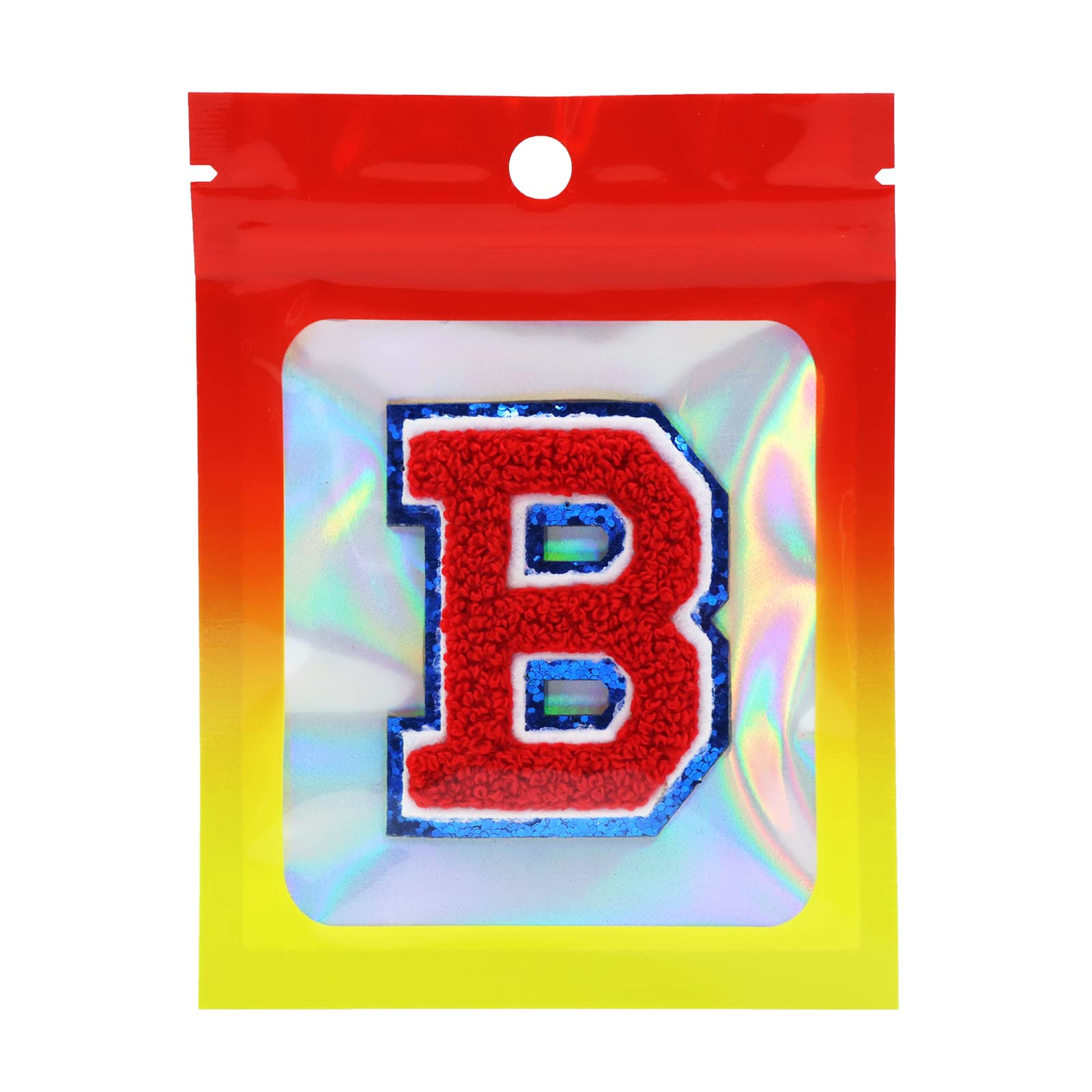 Iron on Letter B Chenille Patches for Backpacks, 2