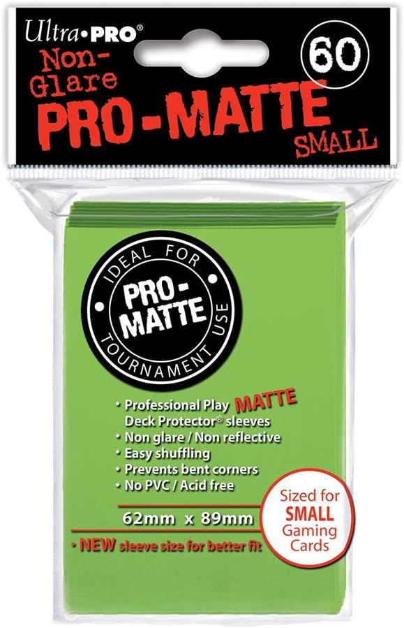 Ultra PRO PRO-Matte Kartenhüllen, Small Size, Grün, 60 Sleeves für kleine Karten (62 x 89 mm)
