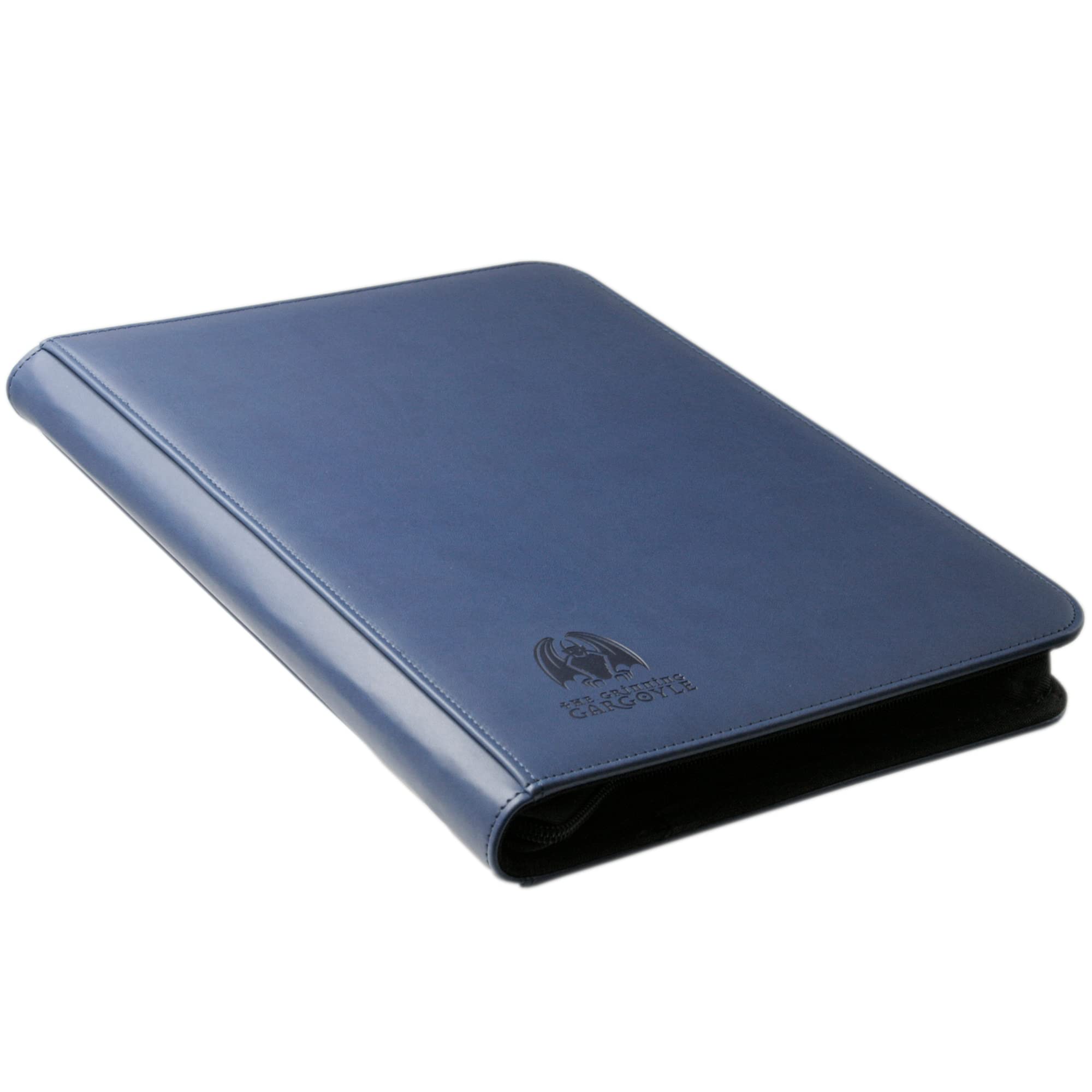 Grinning Gargoyle - 20 Page Trading Card Binder 9 Pocket Sleeves for Cards - Card Folder - 360 Side Loading Pockets - Ultra Premium Zip Close Card Game Holder for Collectable Trading Card Games (Blue)