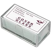 AmScope CS-24X50-100 Glass Cover Slides, 24mm x 50mm, 100 Pieces | Pre-Cleaned Glass Coverslips, 24mm x 50mm, Pack of 100 Pieces