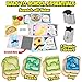 UpChefs Sandwich Cutters For kids - Create Healthy School Lunches in Minutes with These Fun Bento Lunch box Accessories - Includes Fruit and Vegetable cookie cutters for kids Plus Fun Scratch Notes