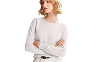 FONMA Womens Sweaters Women's Pure Cashmere Sweater 2025 Fall Winter Crew Neck Long Sleeve Warm Soft Knitted Pullover