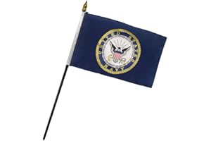 ANT ENTERPRISES Pack of 12 (Dozen) U.S. Navy Emblem Miniature 4"x6" Polyester Stick Flags