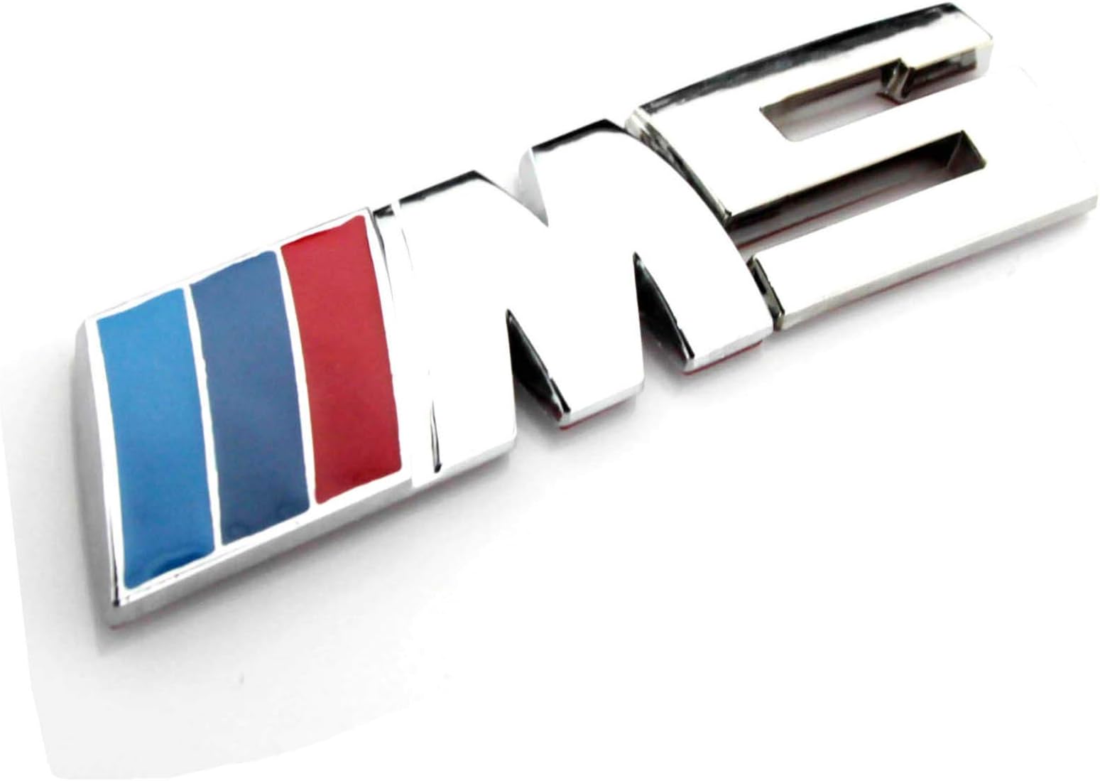 XUXU521 3D Auto Car M M3 M4 M5 M6 Rear Fender Tailgate Fenders Lettering Emblem Badge Sticker Decals for BMW 1 3 5 7 Series E30 E36 E46 E34 E39 E60 E65 E38 (Silver, M5)