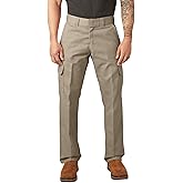 Dickies Occupational Workwear LP337BK Cotton Relaxed Fit Men's Industrial Cargo Pant with Straight Leg, Black