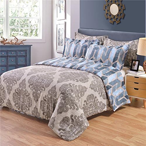 Leadtimes Lightweight National Microfiber Duvet Cover Set, Soft Bedding Set 2 Pillow Shams and 1 duvet cover Queen/Full/ King
