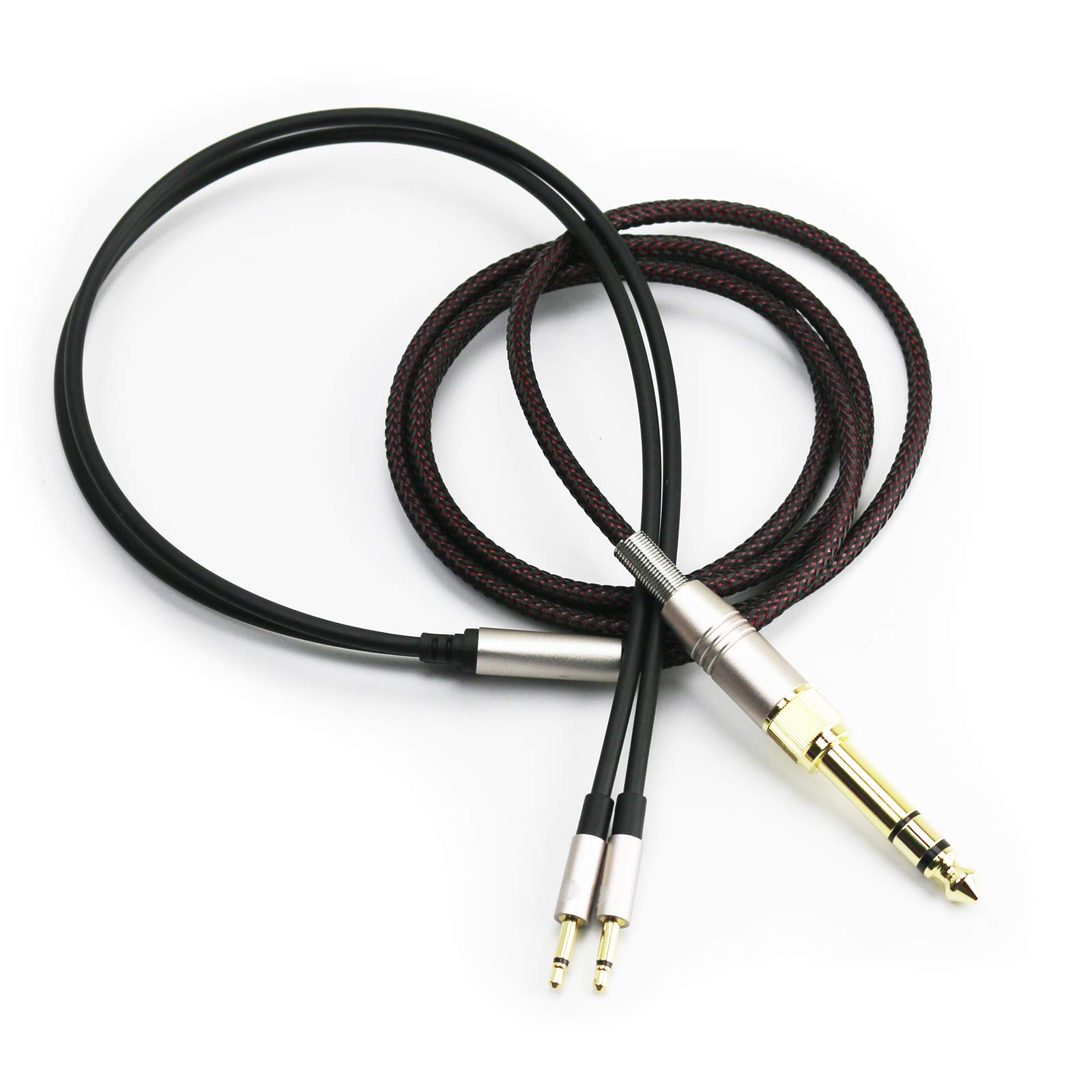 Dual 2.5mm to 3.5mm & 6.3mm Adapter Replacement Cable Compatible with Monolith M1060, M1060C, M565, M565 Headphones 2meters/6.6feet