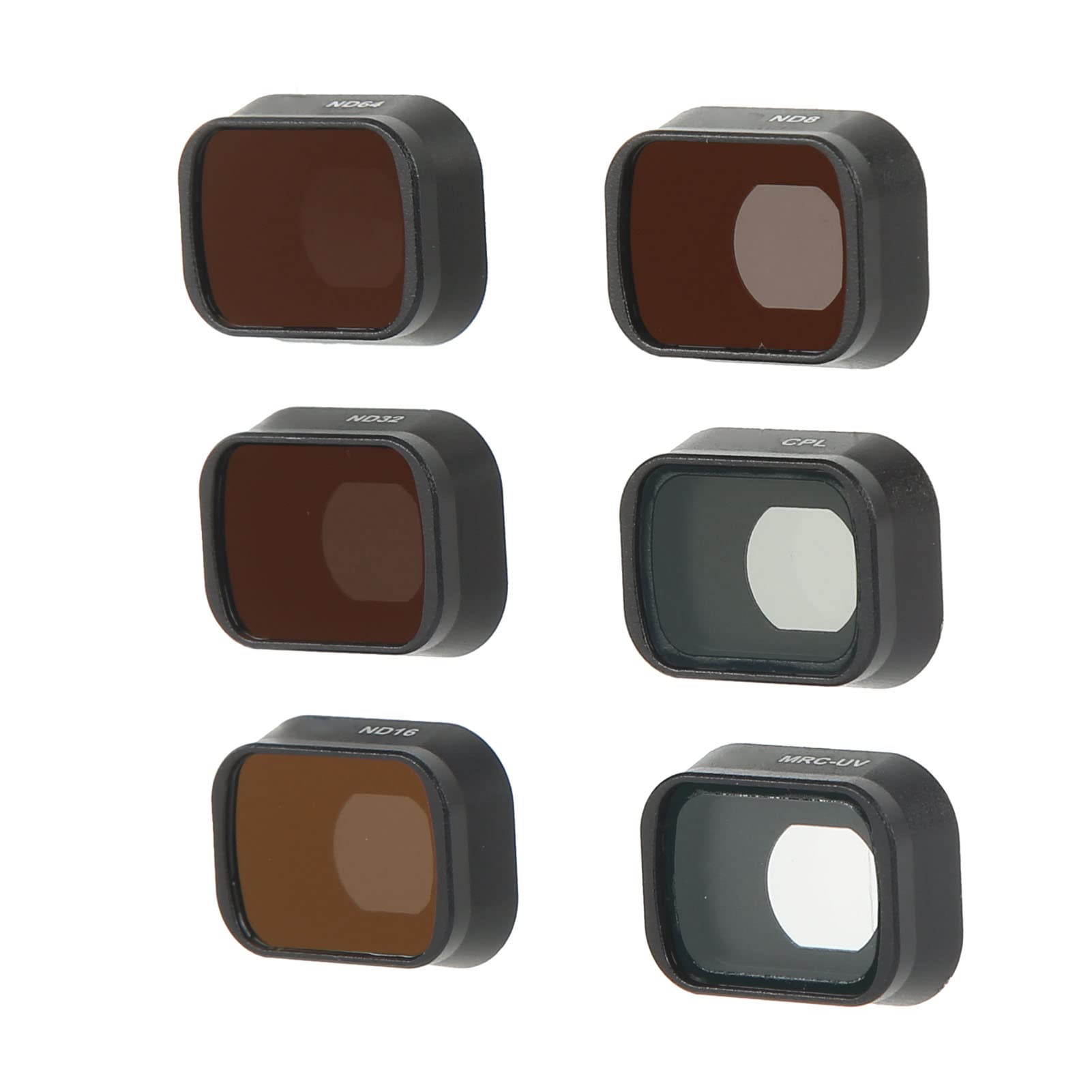 Goshyda Drone Filters Set, 6 in 1 UV CPL ND8 ND16 ND32 ND64 Filter, Aluminum Alloy Frame Optical Glass, Multi Coated Drone Camera Lens Filter Accessories, for DJI Mini 3 Pro