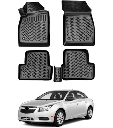 Kovvar Tapis De Sol Basic Compatible Chevrolet Cruze 2009-2015 - Set Complet 4 Pièces